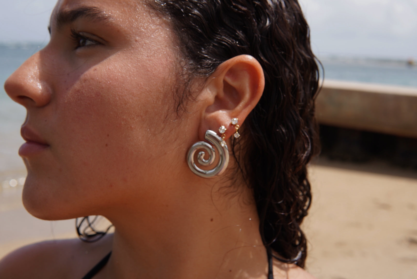 Swirl earrings